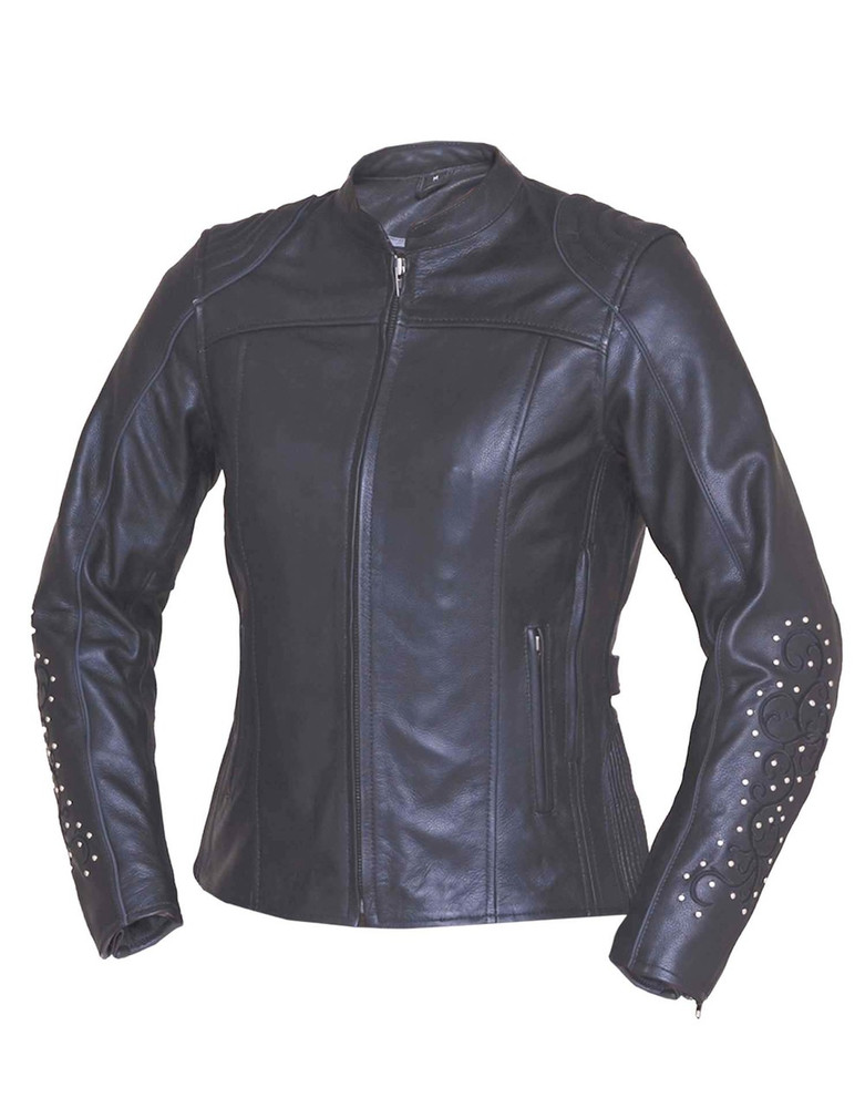 Genuine Leather Jacket Women Fox Fur and Hooded