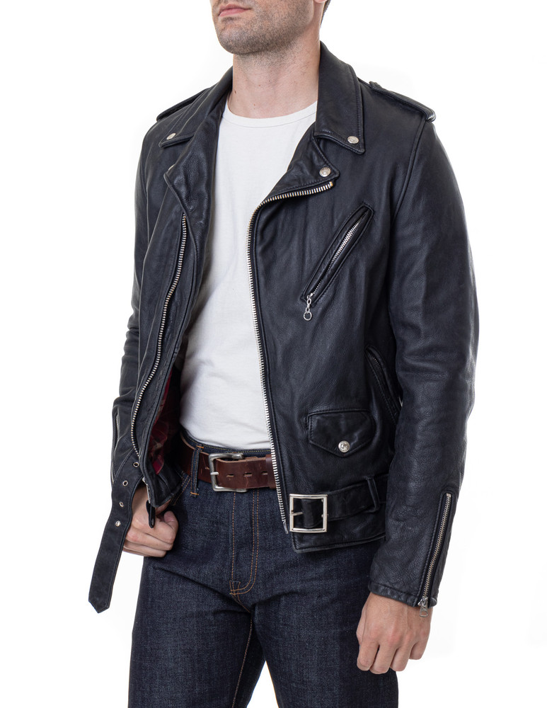 Vintaged Fitted Cowhide Leather Motorcycle Jacket - SUNSET LEATHER