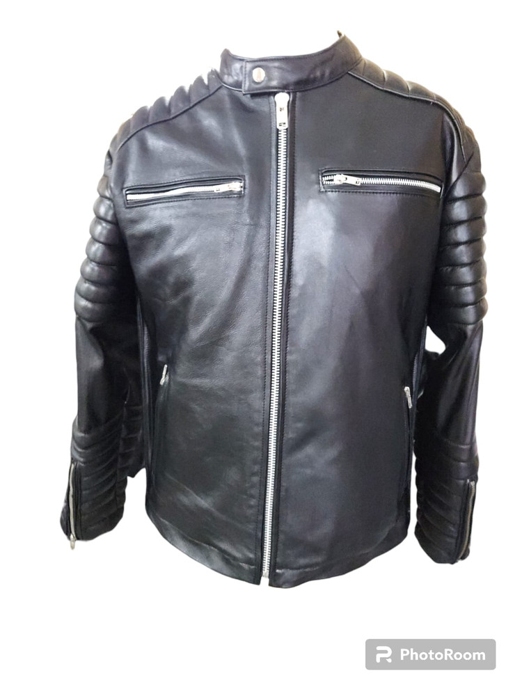 pipeline motorcycle men leather jacket order to make 