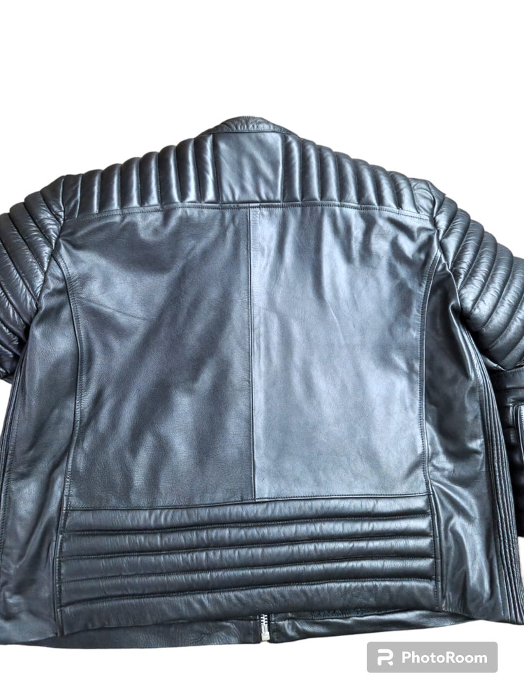 pipeline motorcycle men leather jacket order to make 