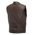 Men's  Copper Top Rocker Leather Motorcycle Vest