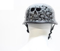  Graveyard Shine German Novelty Helmet Gray Skull 