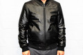    Street Leather Bomber Jacket 