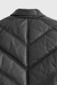 Bomber Goose Down Men's Puffer Leather Jacket 