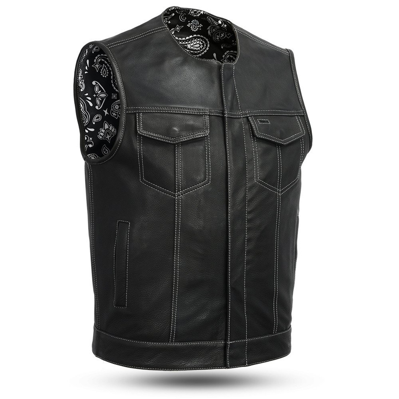 Build Your own Leather Custom Vest - SUNSET LEATHER