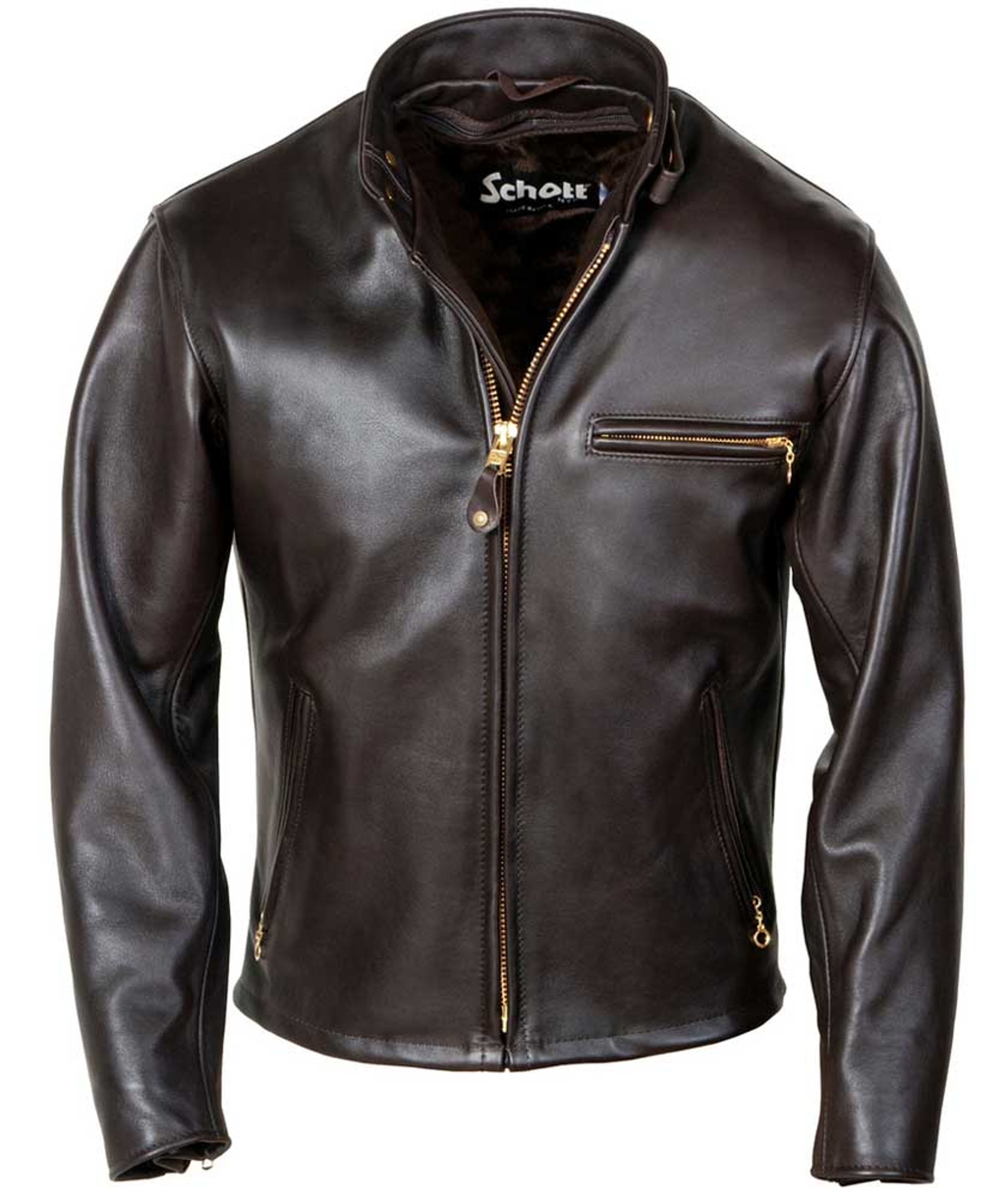 Shop Schott Nyc Mens Classic Cafe Racer Online - SUNSET LEATHER