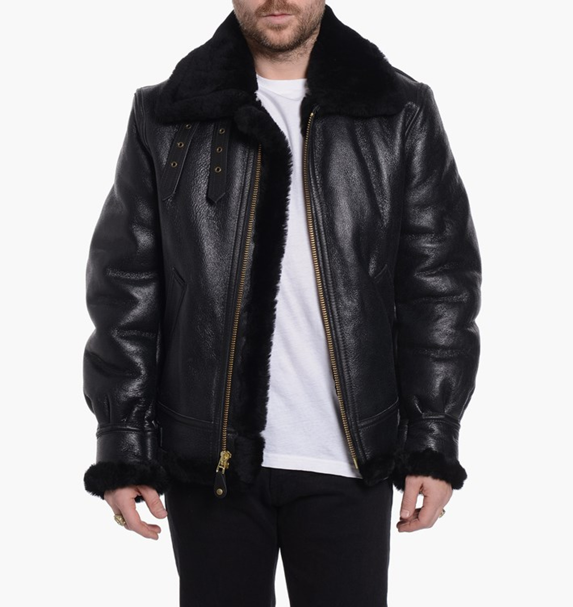 Sheepskin B-3 Flight Jacket black