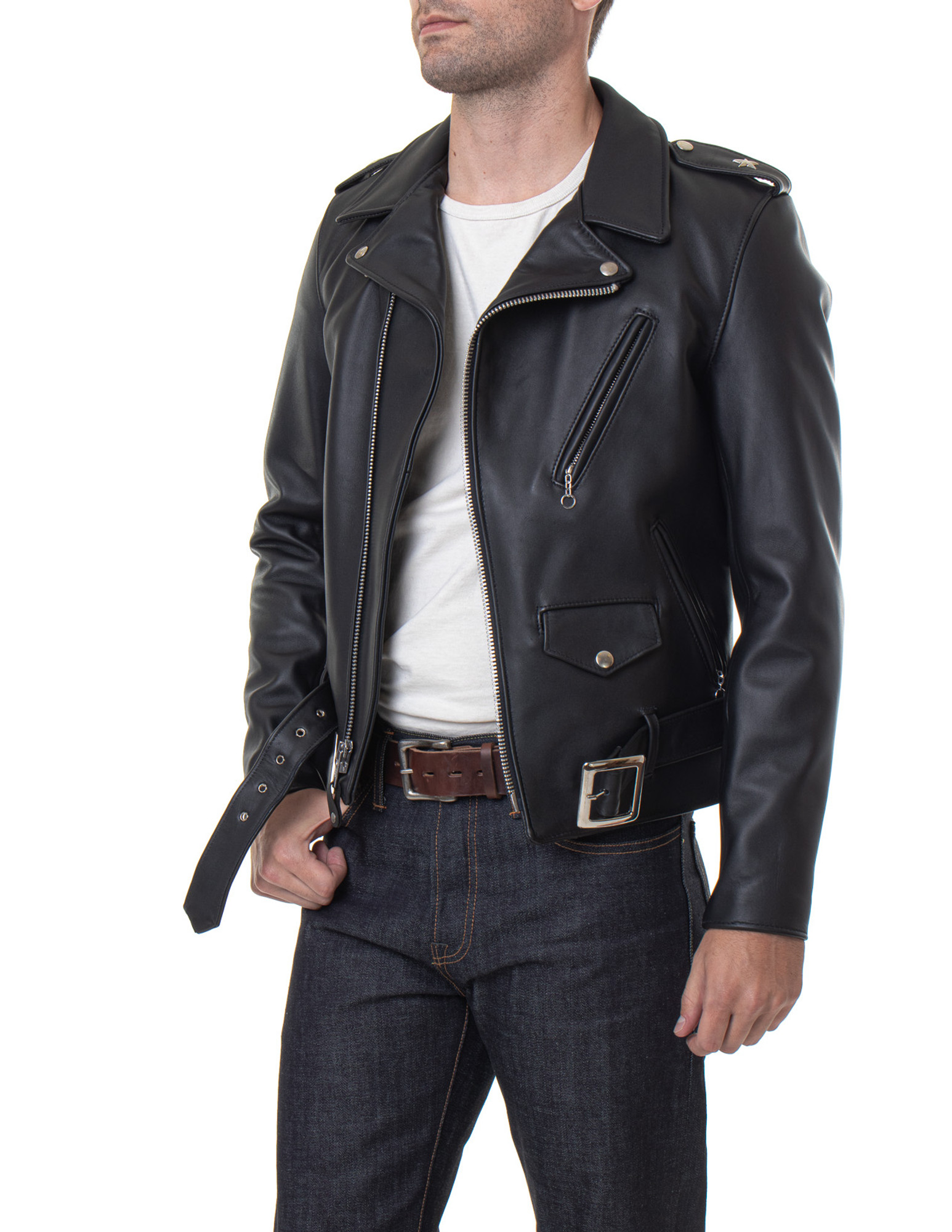 613S One Star Perfecto Leather Motorcycle Jacket