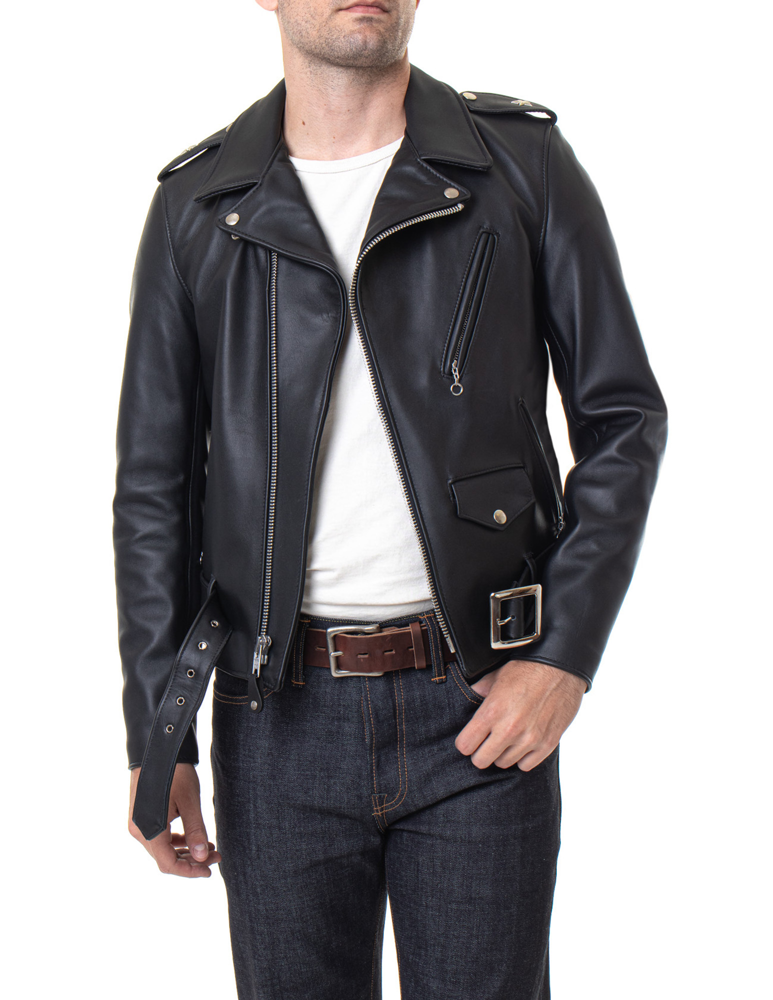613S One Star Perfecto Leather Motorcycle Jacket