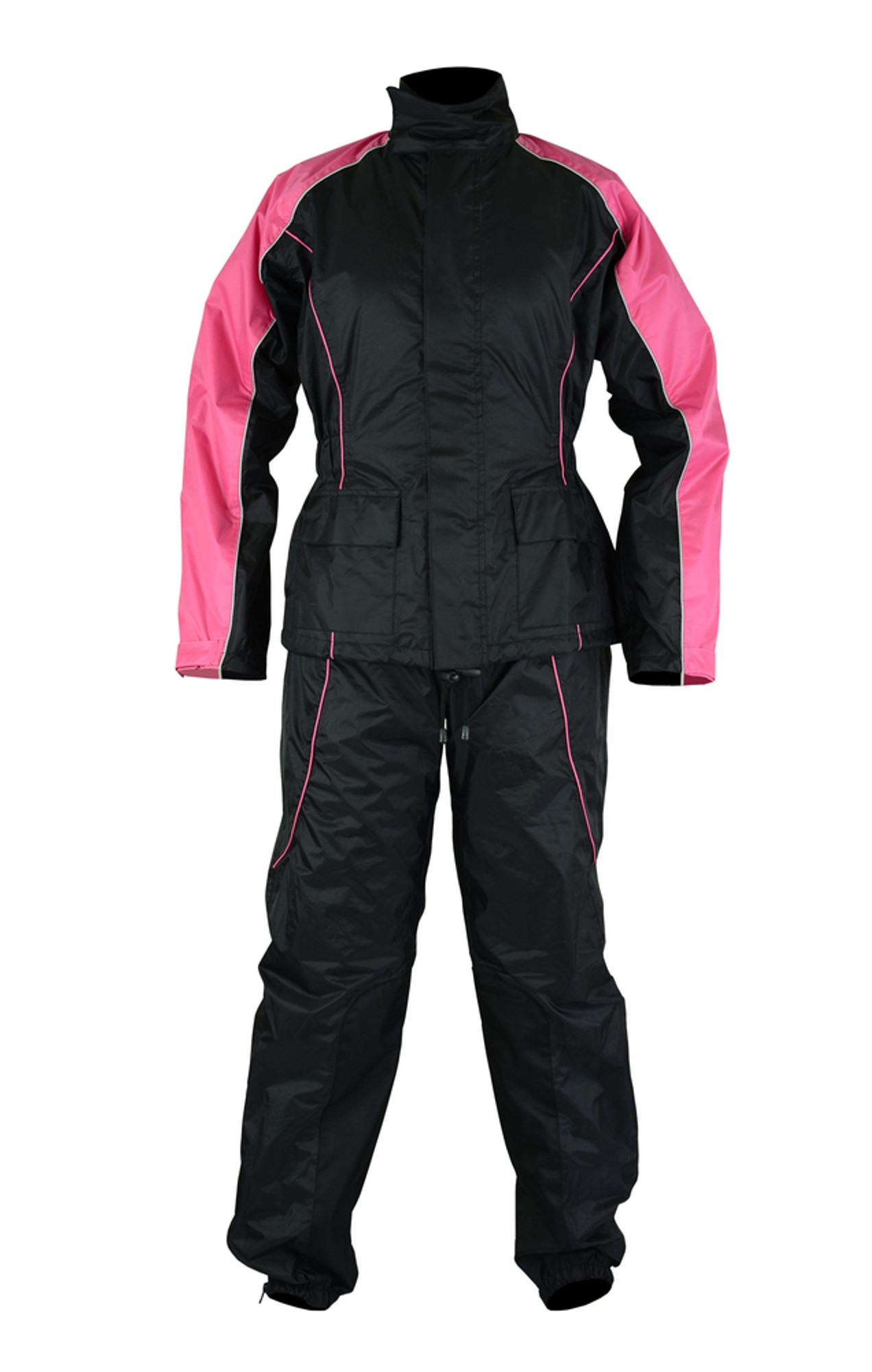 Women's Motorcycle Rain Gear Suit hot pink - SUNSET LEATHER