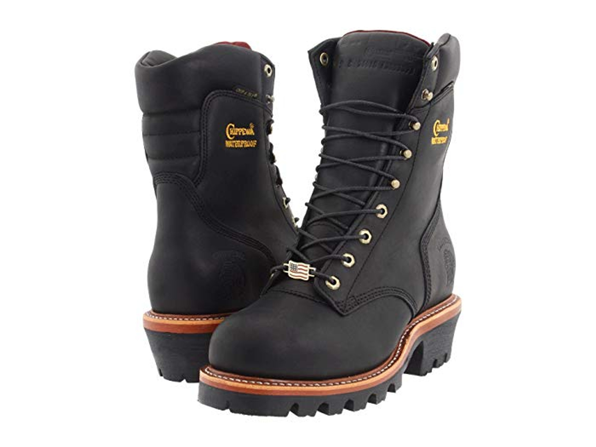 black insulated waterproof work boots