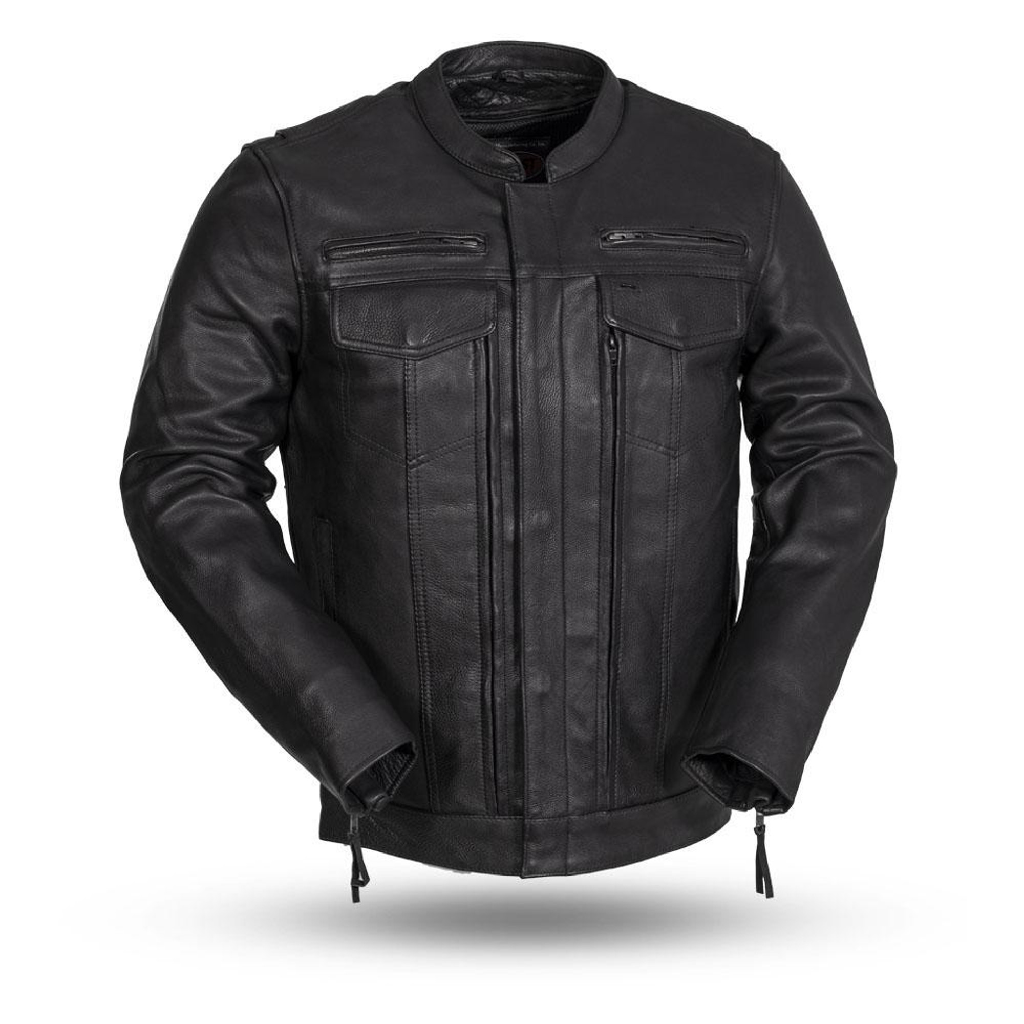 Mens Genuine Leather Biker Jacket Black | Vintage Brown Distressed Lambskin Motorcycle  Jackets for Men (Black, X-Small) at Amazon Men's Clothing store