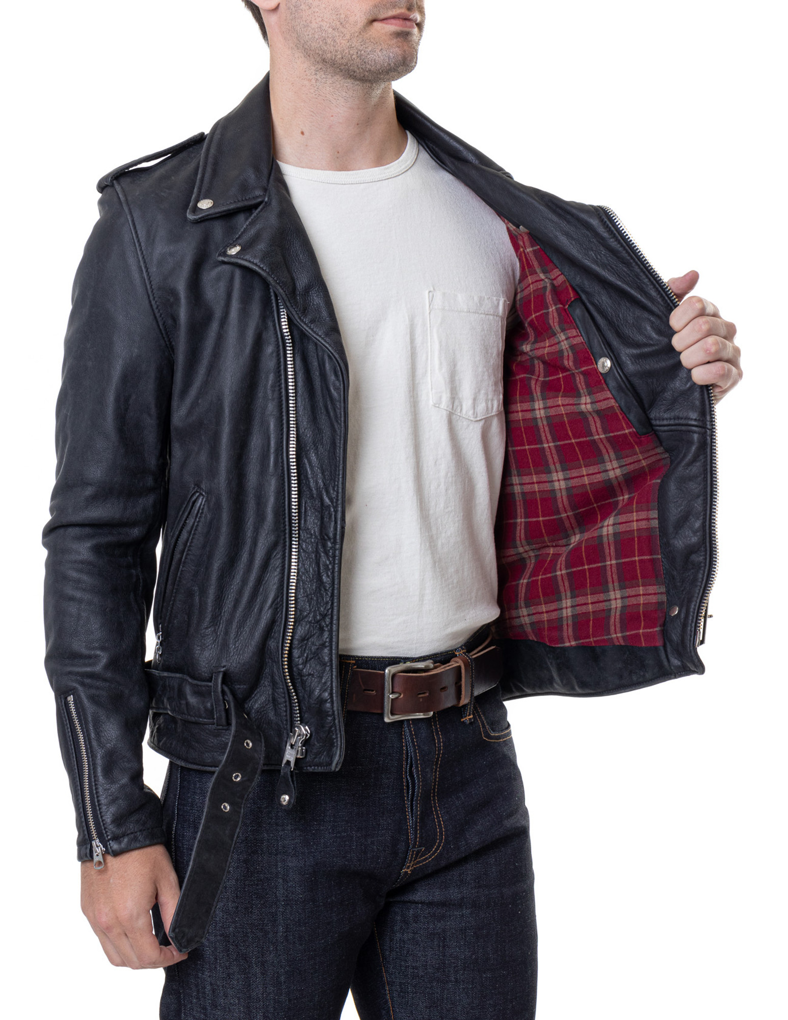 Distorted Motocycle Leather Jacket - Ready-to-Wear 1AB96T