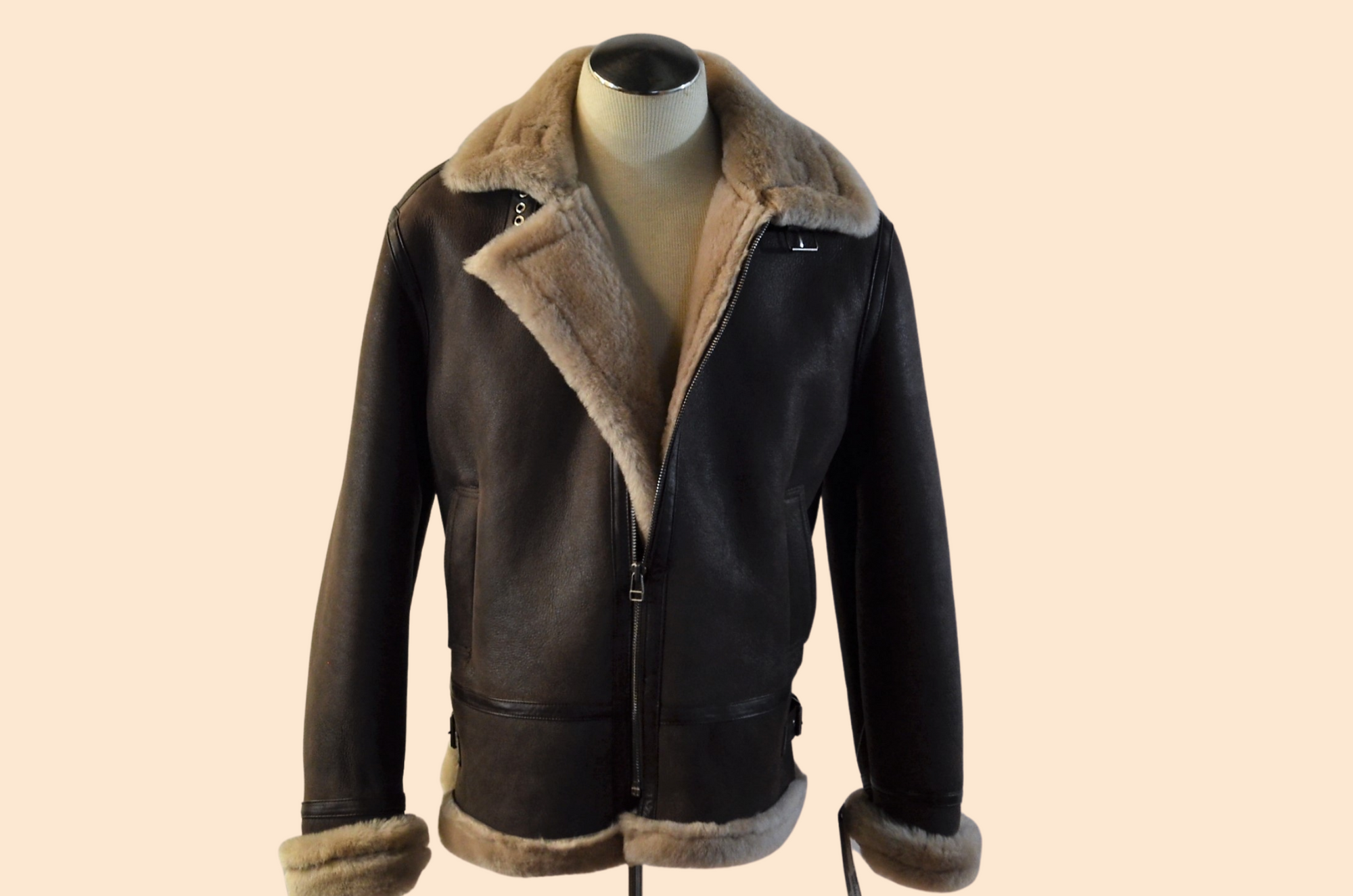 B3 Shearling Leather Jacket With Hood | Embrace Classic Elegance ...