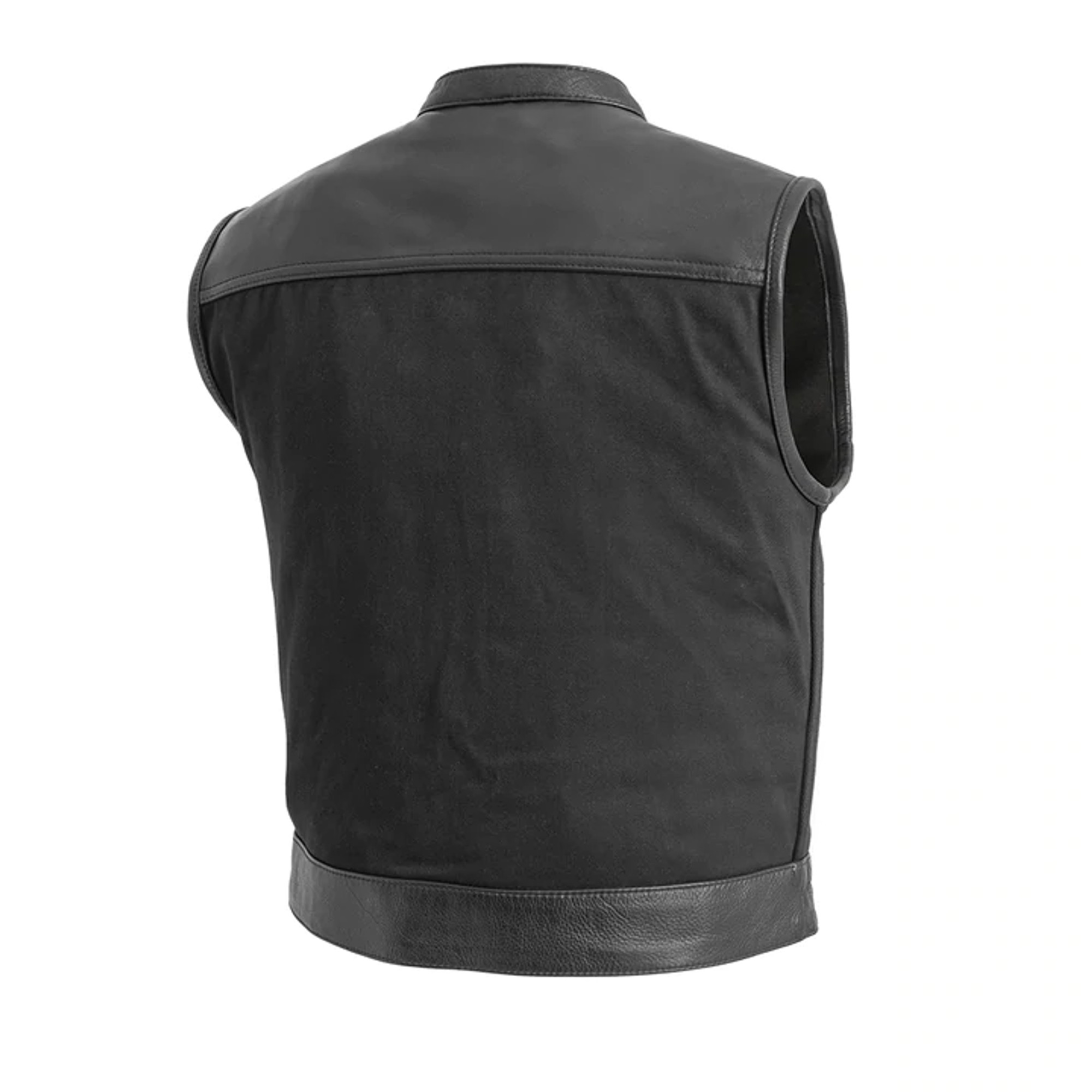 Men's Lowside Twill/Leather Vest - SUNSET LEATHER