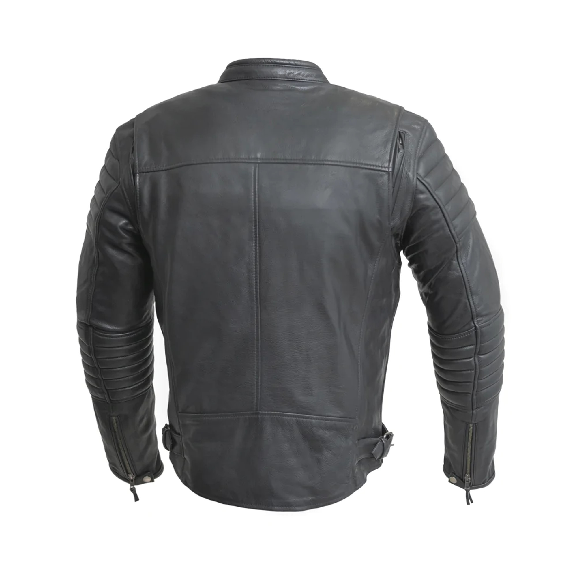 Shop Men's Black Commuter Leather Jacket Online - SUNSET LEATHER