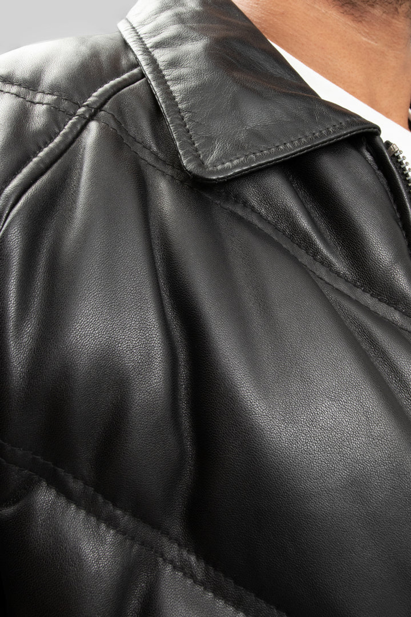Men's Puffer Leather Jacket - Style and Warmth