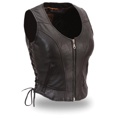 Womens Leather Motorcycle Vest | Vest Size Chart – Sunsetleatheronline.com