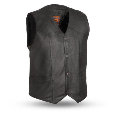 Mens Leather Motorcycle Vest | Biker Riding Vest – Sunsetleatheronline.com