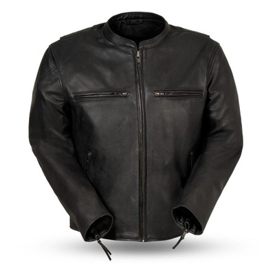 Buy Mens Black Motorcycle Leather Jacket with Armor