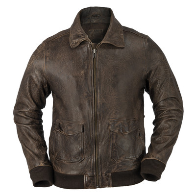 men distressed  bomber leather
