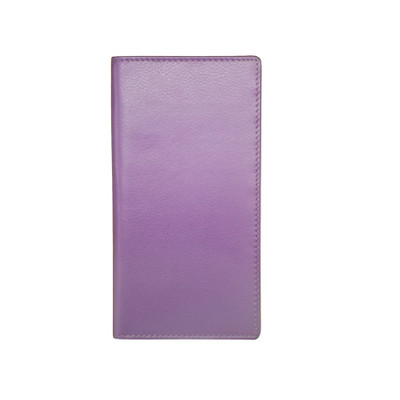 zip around wallet with RFID blocking lining. Exterior - I.D. - SUNSET  LEATHER