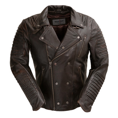 Brooklyn  blackish/ Brown  Moto Inspired Lather Jacket
