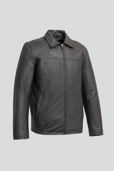 Shop Cowhide Casual Racer Leather Jacket Online - SUNSET LEATHER