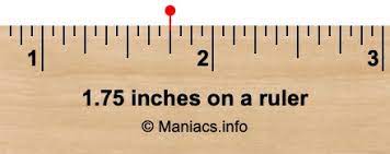 Where is 1.75 inches on a ruler?