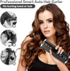 Portable Wireless Automatic Hair Curler for Travel with LED Temperature Display, Timer and USB Rechargeable (Black)