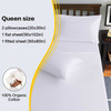 Nest Comfort 2000TC Hotel Organic Cotton Flat Fitted Sheet
 D/Q/K/KS/S