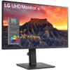 LG 27" (16:9) UHD IPS, HDMI, DP, USB-C, 90W, LAN, SPKR, H/ADJ, KVM, VESA, 3YRS