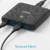 Anker PowerPort Atom III Slim 4-Port 65W Charger in Black Fabric for Macbook