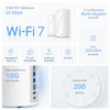 TP-LINK DECO BE22000 MESH WI-FI 7 TRI-BAND SYSTEM, 2.5 GbE(4), ANT(4), 3-PACK, 3YR