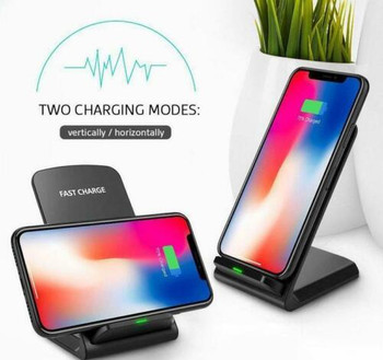 Qi Wireless Charging Stand Holder For iPhone Samsung Huawei 10W Fast Charger