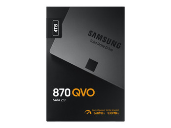 SAMSUNG (870 QVO) 4TB, 2.5" INTERNAL SATA SSD, 560R/530W MB/s, 3YR WTY SAMSUNG (870 QVO) 4TB, 2.5" INTERNAL SATA SSD, 560R/530W MB/s, 3YR WTY