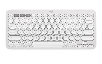 LOGITECH PEBBLE KEYS 2 K380S KEYBOARD, MULTI DEVICE, BLUETOOTH LE, TONAL OFF WHITE, 1YR WT