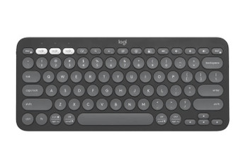 LOGITECH PEBBLE KEYS 2 K380S KEYBOARD, MULTI DEVICE, BLUETOOTH LE, TONAL GRAPHITE, 1YR WTY