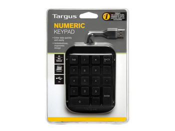 TARGUS AKP10US, NUMERIC KEYPAD FEATURING FULL SIZED KEYS FOR INCREASED ACCURACY, CORDED