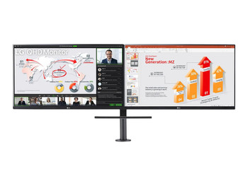 LG 27" (16:9) QHD IPS LED HDMI(2), DP, USB(2), USB-C, DUAL ERGO STAND, 3YR