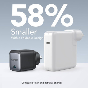 Anker Nano II 65W USB-C Charger – Compact PPS Fast Charger compatible with MacBooks, iPads, iPhones, and Galaxy smartphones.