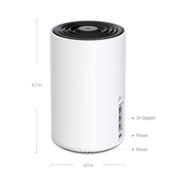 TP-LINK DECO AXE5400 WI-FI 6E TRI-BAND MESH SYSTEM, GbE(3), 2-PACK, 3YR