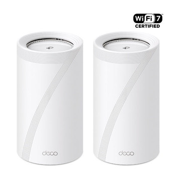 TP-LINK DECO BE22000 MESH WI-FI 7 TRI-BAND SYSTEM, 2.5 GbE(4), ANT(4), 2-PACK, 3YR