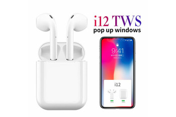 TWS i12 Bluetooth Wireless Earbuds Headset For Apple iPhone iPod iPad Charger