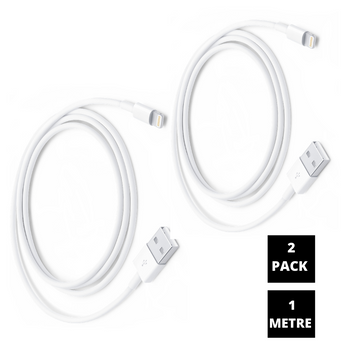Apple Original Lightning to USB  Cable - 1 Metre -Model A1510 for  for  i Phone ( 2 Pack)