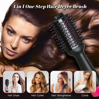 One Step Hair Dryer and Volumizer, 4 in 1 Hair Dryer Brush Hot Air Brush  Negative Ion Anti-Frizz Blowout (AU Plug)