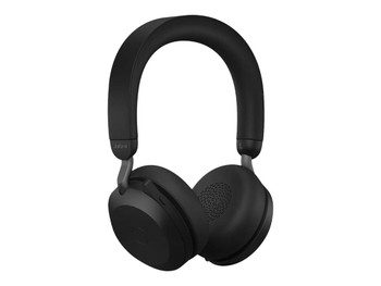 Jabra Evolve2 75 - Headset - on-ear - Bluetooth - wireless, wired - active noise cancelling - USB-C - noise isolating - black - Optimised for UC