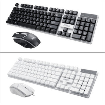 104 Keys USB Wired Gaming Keyboard and 2400 DPI Gaming Mouse Set RGB Backlight