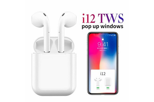 i12 TWS High Quality Wireless Earphone Bluetooth 5.0 Touch Earbuds Headset With Charger Box – White