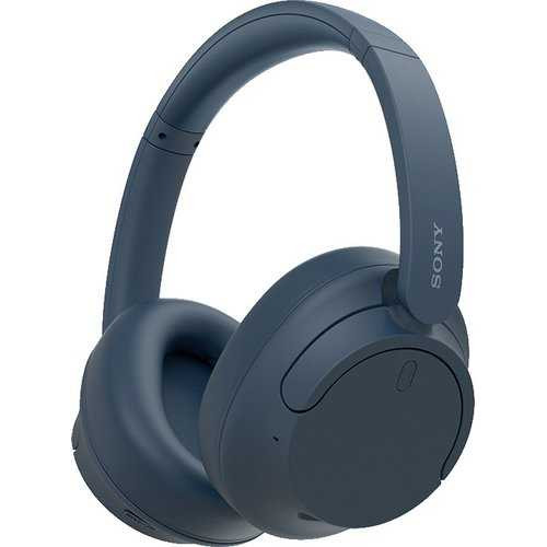 Sony WH-CH720N Wired/Wireless Over-the-ear Stereo Headset - Blue - Google Assistant, Alexa - Binaural - Ear-cup - 1000 cm - Bluetooth - 325 Ohm - 20 Hz to 20 kHz - 120 cm Cable - Noise Canceling - Mini-phone (3.5mm)